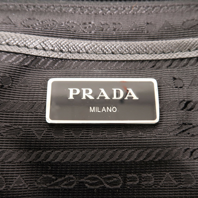 PRADA 尼龍Backpack銀扣背包-10