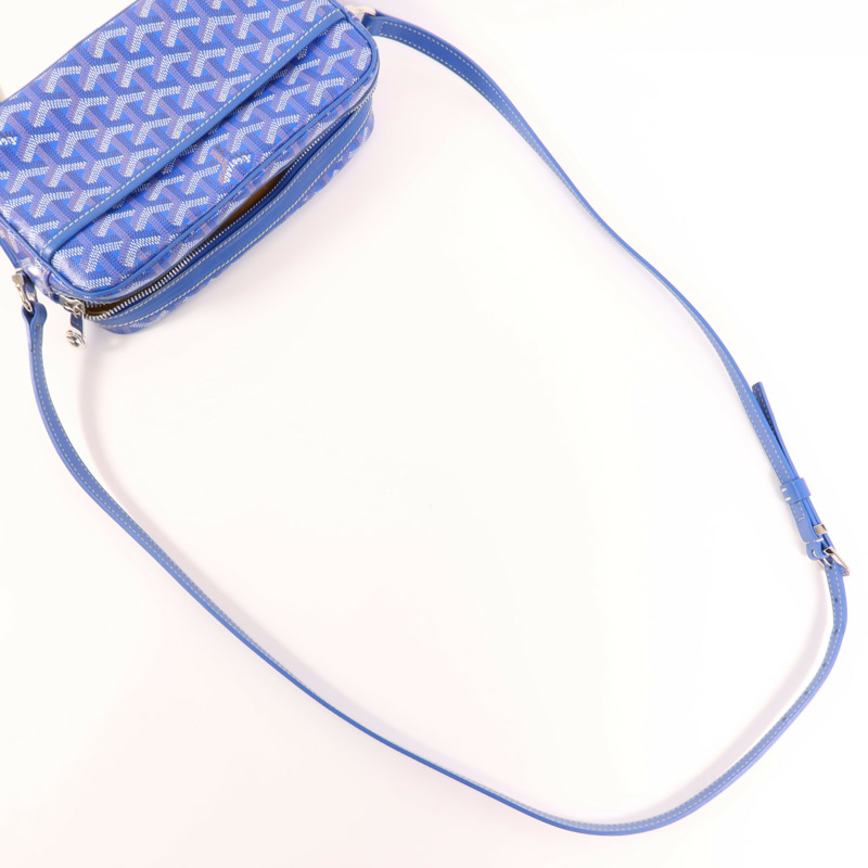 GOYARD 塗層帆布Sac Cap Vert銀扣肩背袋-7