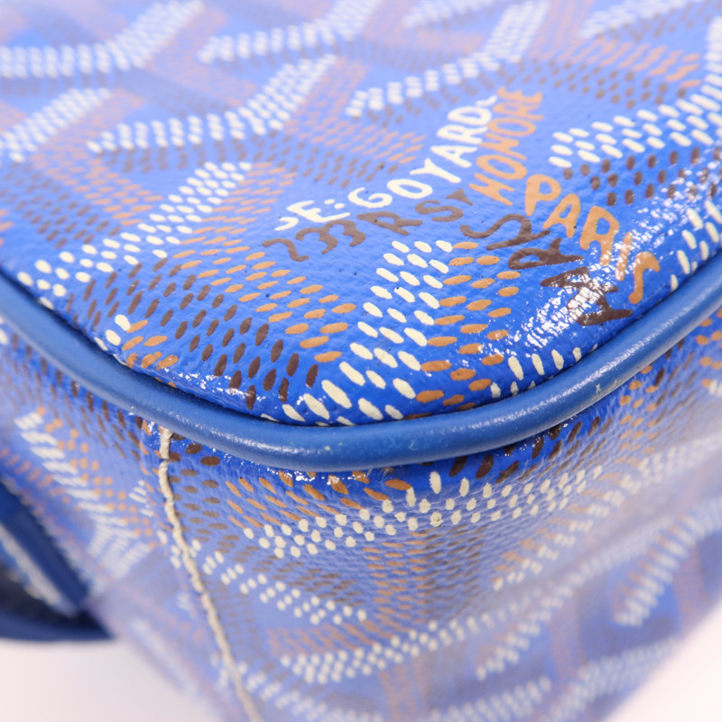 GOYARD 塗層帆布Sac Cap Vert銀扣肩背袋-11