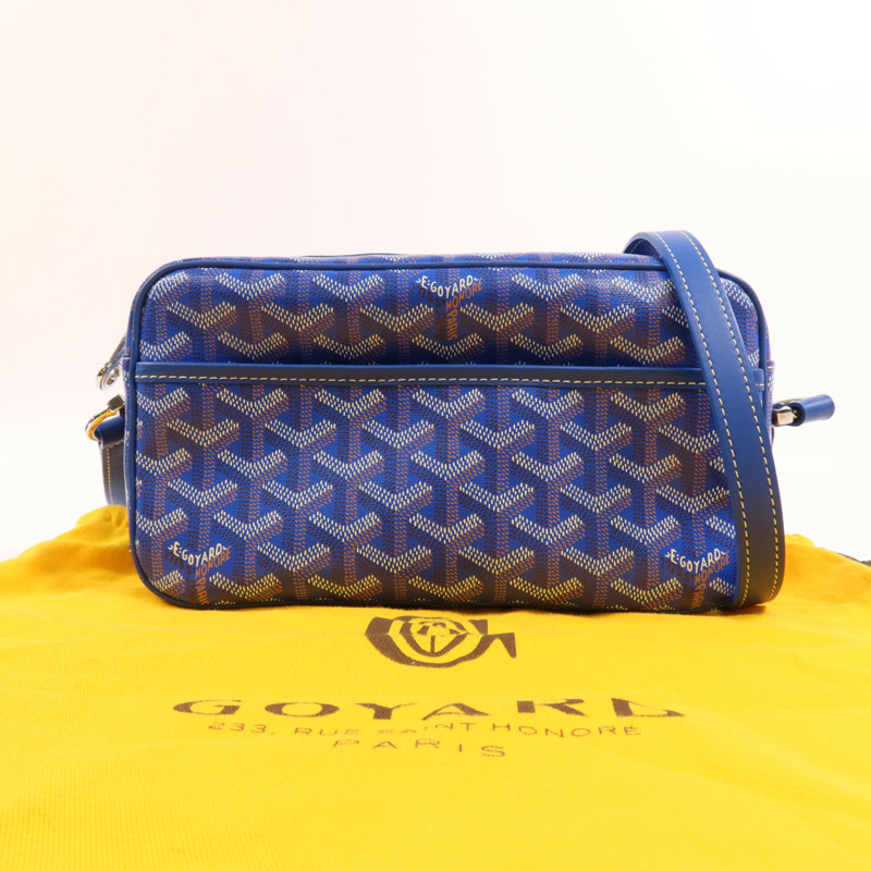 GOYARD 塗層帆布Sac Cap Vert銀扣肩背袋-16