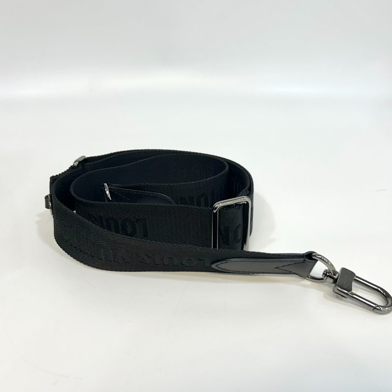 LV黑灰原花銀釦Keepall 25手提斜背包M46271-13