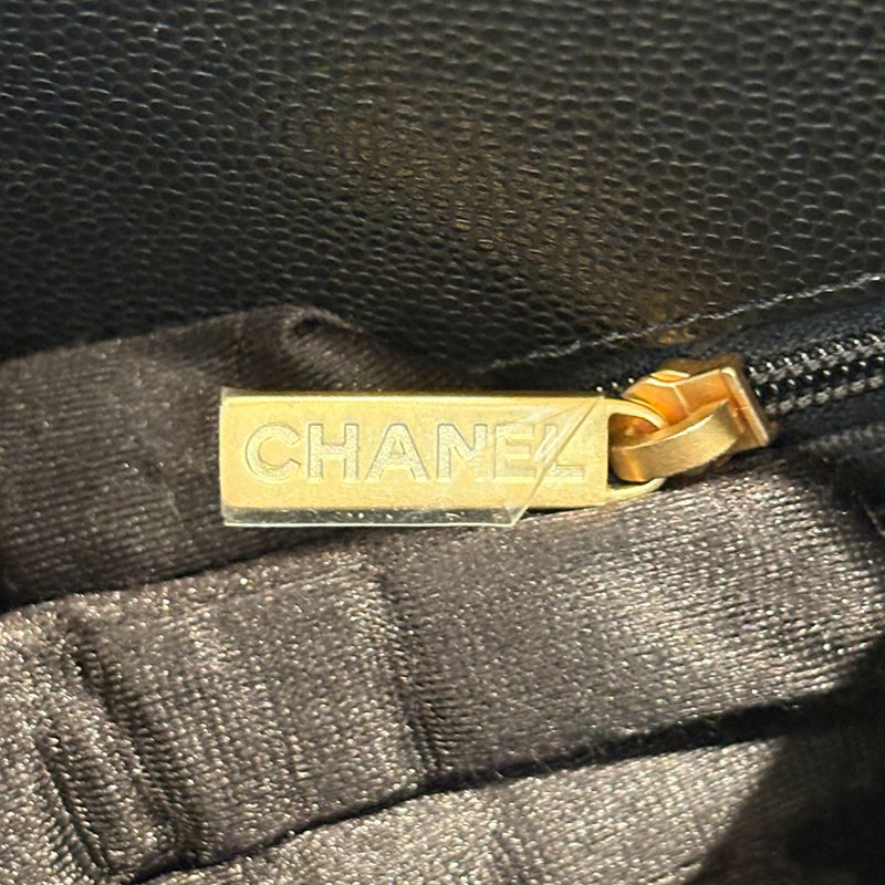 【現貨|快速出貨】CHANEL 25P 黑色魚子醬牛皮雙鏈口蓋包 22cm|經典金鍊|Caviar皮 全新-19
