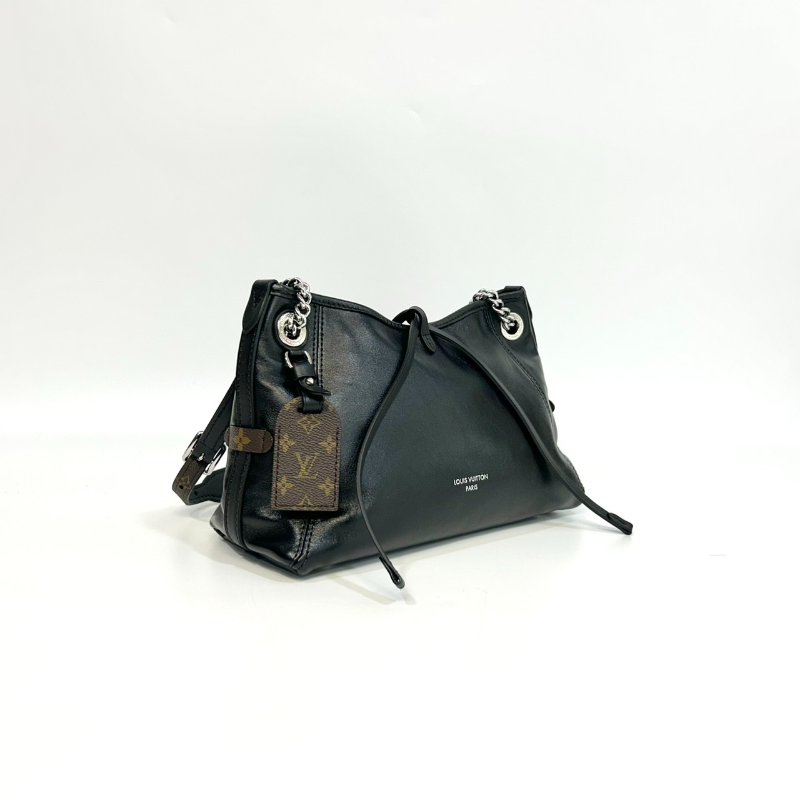 LV黑色羊皮銀鏈CarryAll Vibe BB肩側背包M12888-5