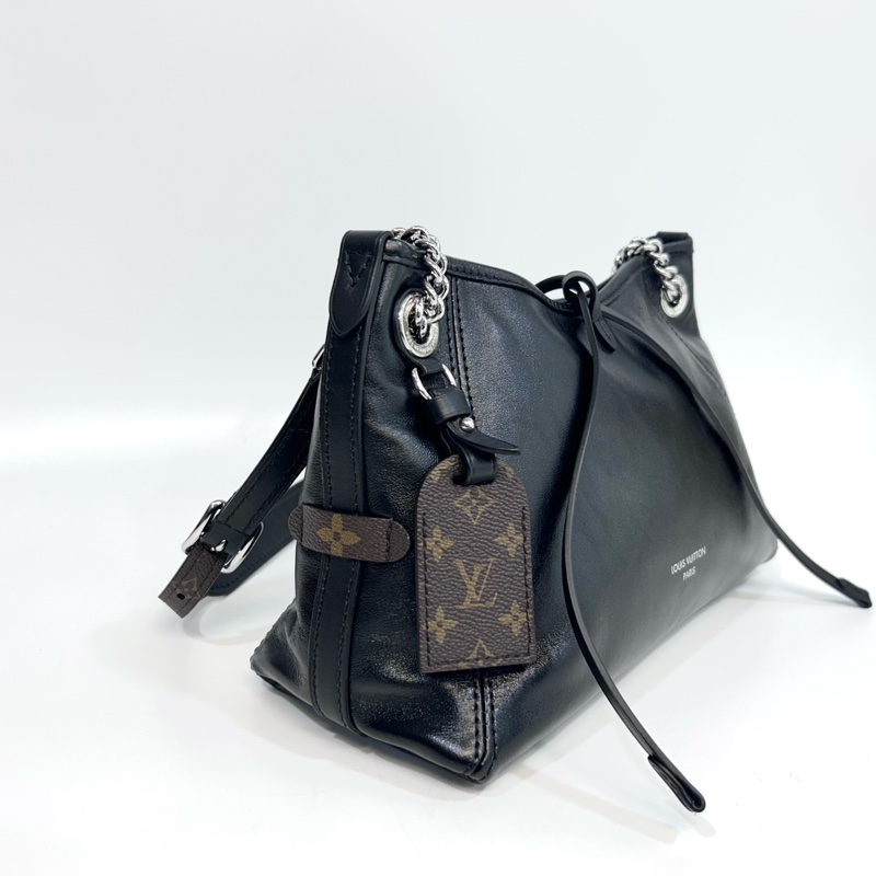 (已付訂）LV黑色羊皮銀鏈CarryAll Vibe BB肩側背包M12888-9