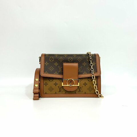 LV原花雙色金釦Dauphine達芙妮MM M45958