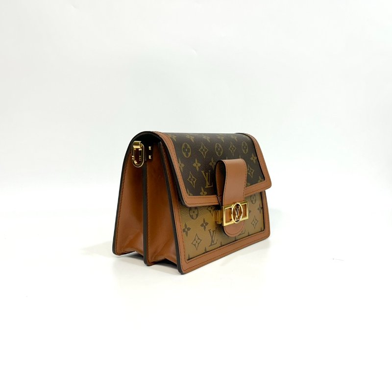 LV原花雙色金釦Dauphine達芙妮MM M45958-3