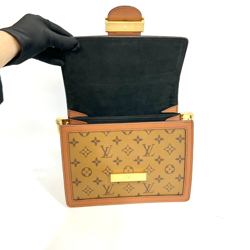 LV原花雙色金釦Dauphine達芙妮MM M45958-8