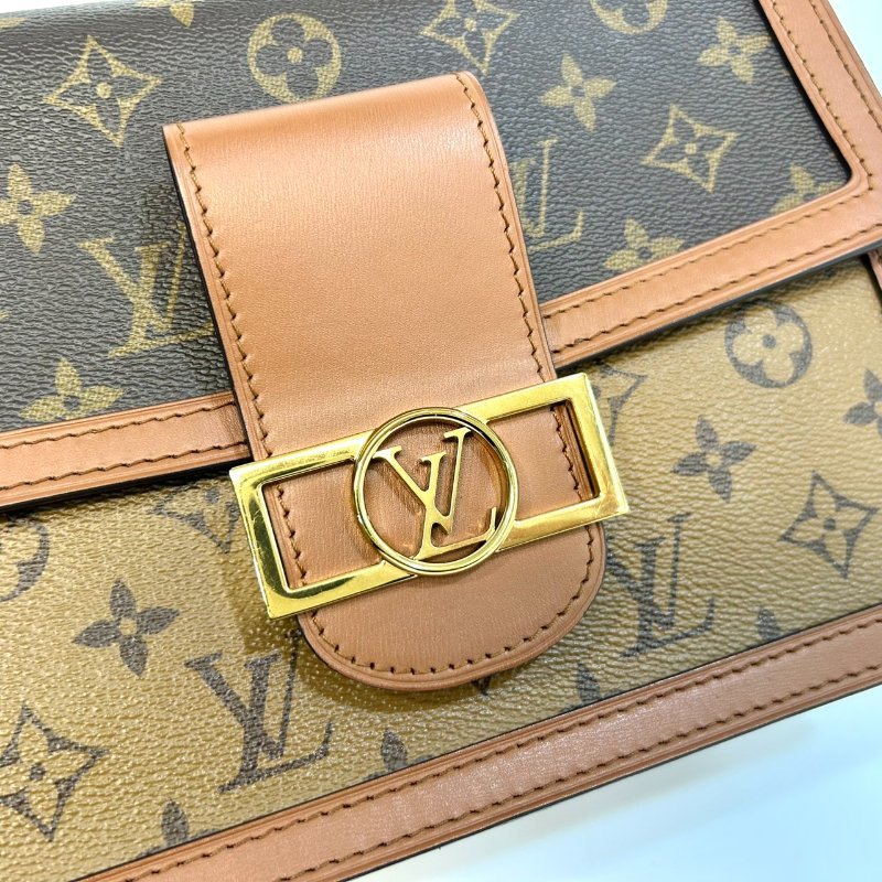 LV原花雙色金釦Dauphine達芙妮MM M45958-11