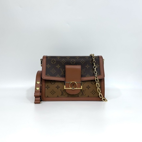 LV原花雙色金釦Dauphine達芙妮MM M45958