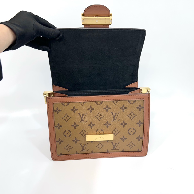 LV原花雙色金釦Dauphine達芙妮MM M45958-5