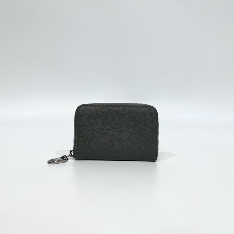 HERMES OL積雨雲灰Evercolor牛皮Zipengo Chaine d Ancre卡包-0