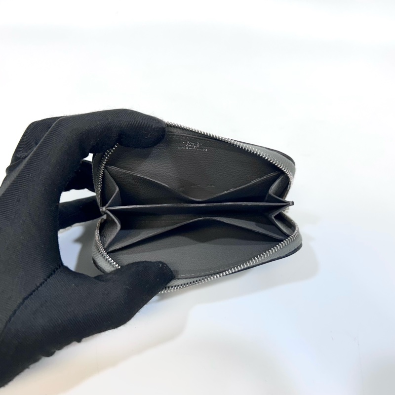 HERMES OL積雨雲灰Evercolor牛皮Zipengo Chaine d Ancre卡包-7