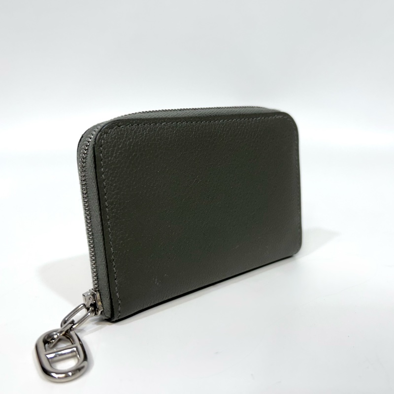 HERMES OL積雨雲灰Evercolor牛皮Zipengo Chaine d Ancre卡包-8