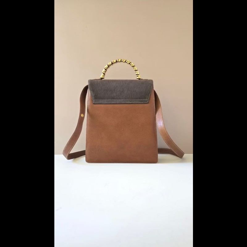 【LA LUNE】絕版古董包 Loewe中古蛇骨凱莉包 單肩包 皮革包 斜背復古二手-1