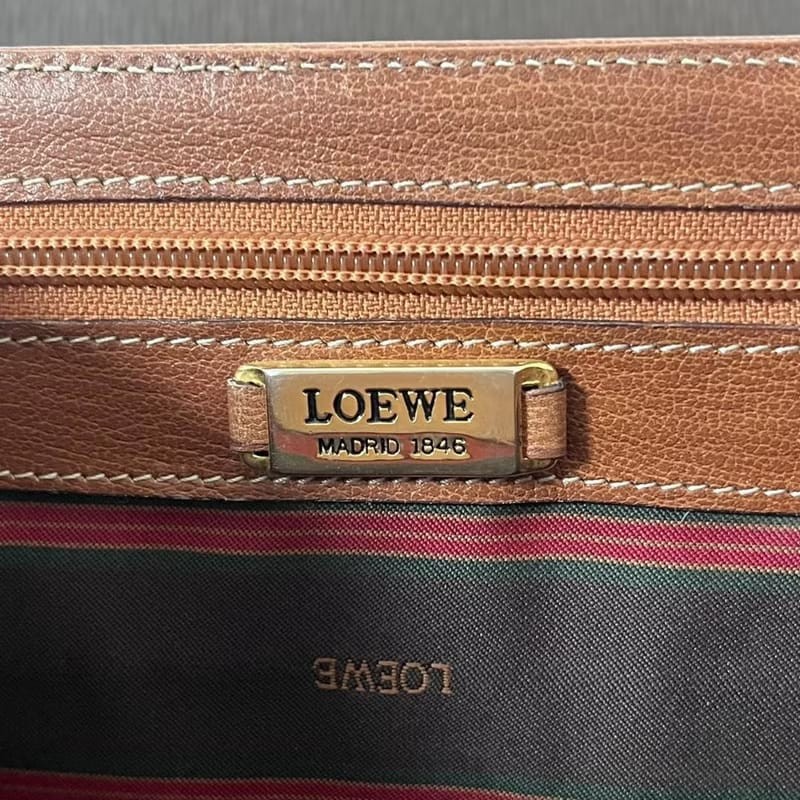 【LA LUNE】絕版古董包 Loewe中古蛇骨凱莉包 單肩包 皮革包 斜背復古二手-4