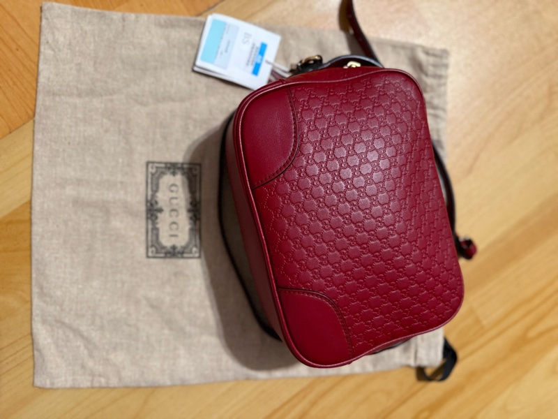 9新GUCCI 古馳典雙GLOGO緹花小牛皮 壓紋包-1