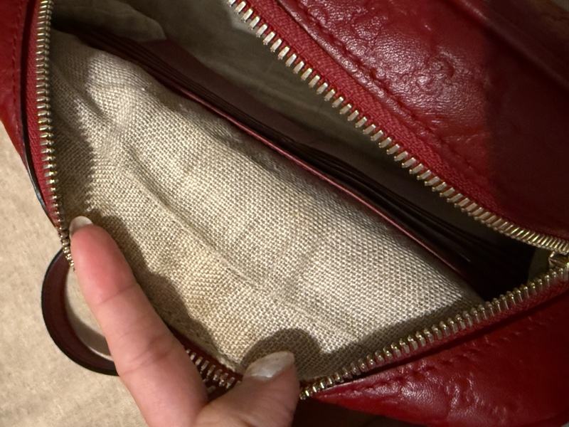 9新GUCCI 古馳典雙GLOGO緹花小牛皮 壓紋包-13