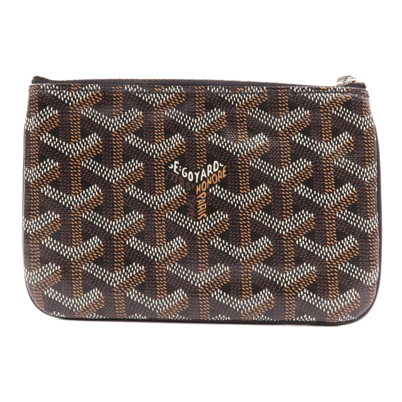 GOYARD 塗層帆布Pouch銀扣手拿包-1