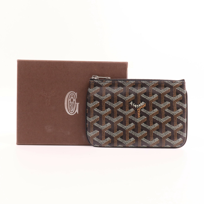 GOYARD 塗層帆布Pouch銀扣手拿包-11