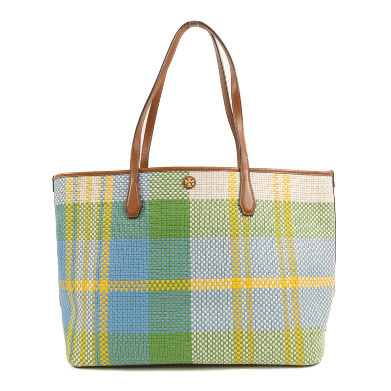 Tory Burch 牛皮皮革Tote Bag金扣肩背袋-0