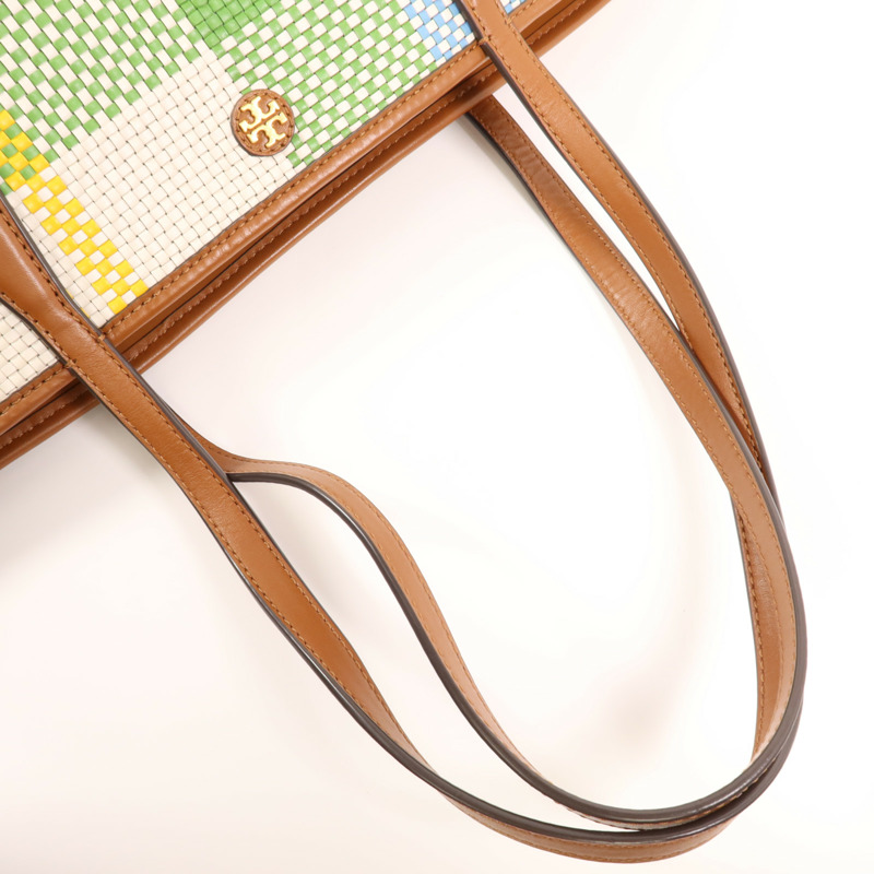 Tory Burch 牛皮皮革Tote Bag金扣肩背袋-4