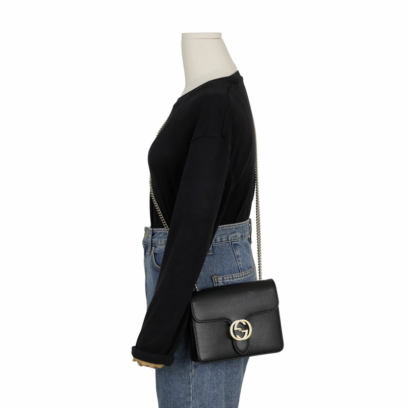 GUCCI 互扣鏈條單肩斜背包 510304-9