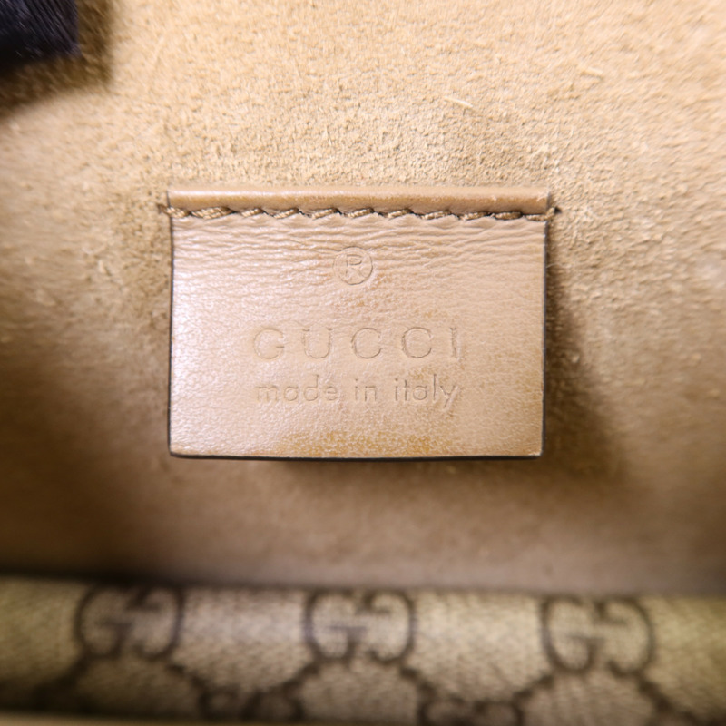 GUCCI 塗層帆布Dionysus Shoulder Bag銀扣鏈帶肩背袋-5