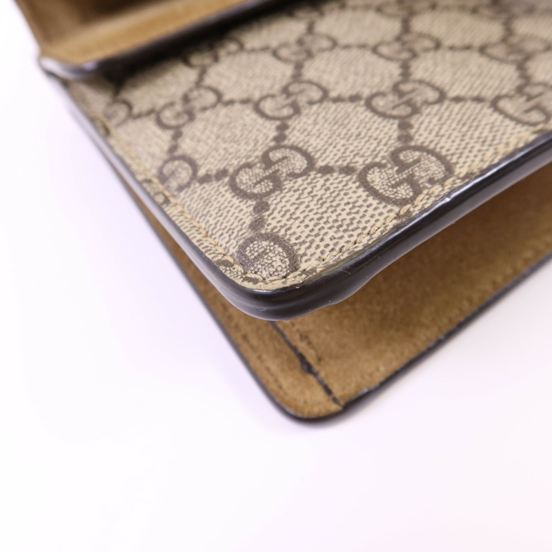 GUCCI 塗層帆布Dionysus Shoulder Bag銀扣鏈帶肩背袋-15