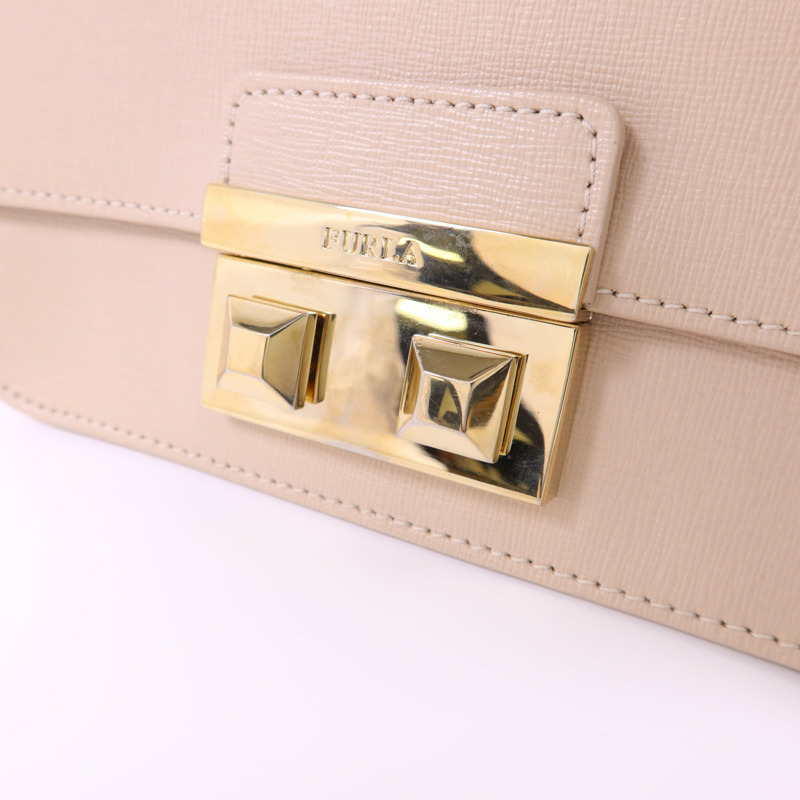 Furla 皮革Chain Shoulder Bag金扣鏈帶肩背袋-10