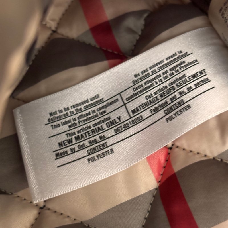 ::BURBERRY:: 黑色絎縫經典格紋外套S號-14