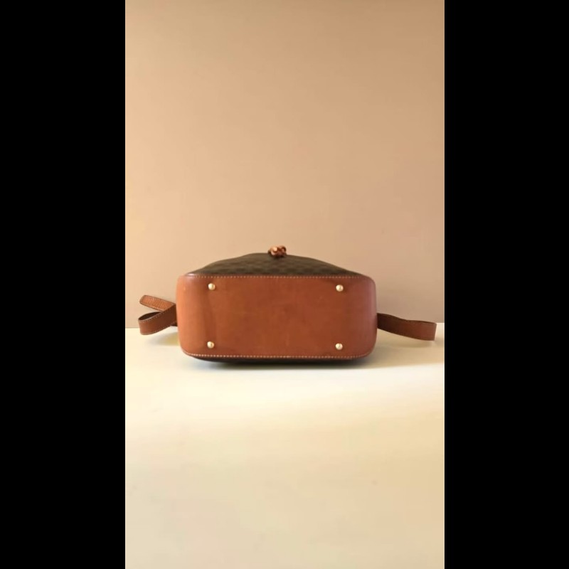 【LA LUNE】絕版古董包 Celine老花中古水桶包 單肩包 皮革包 斜背復古二手-6