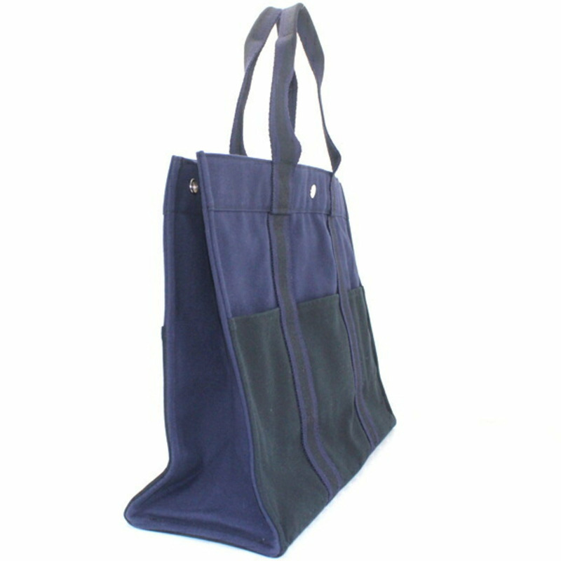 愛馬仕 Foule Tote GM 單肩包，黑色和海軍藍配色，男女通用，HERMES T4861-1