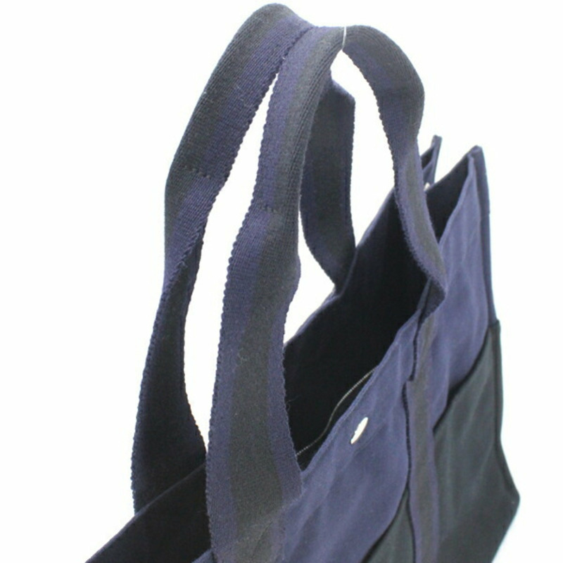 愛馬仕 Foule Tote GM 單肩包，黑色和海軍藍配色，男女通用，HERMES T4861-5