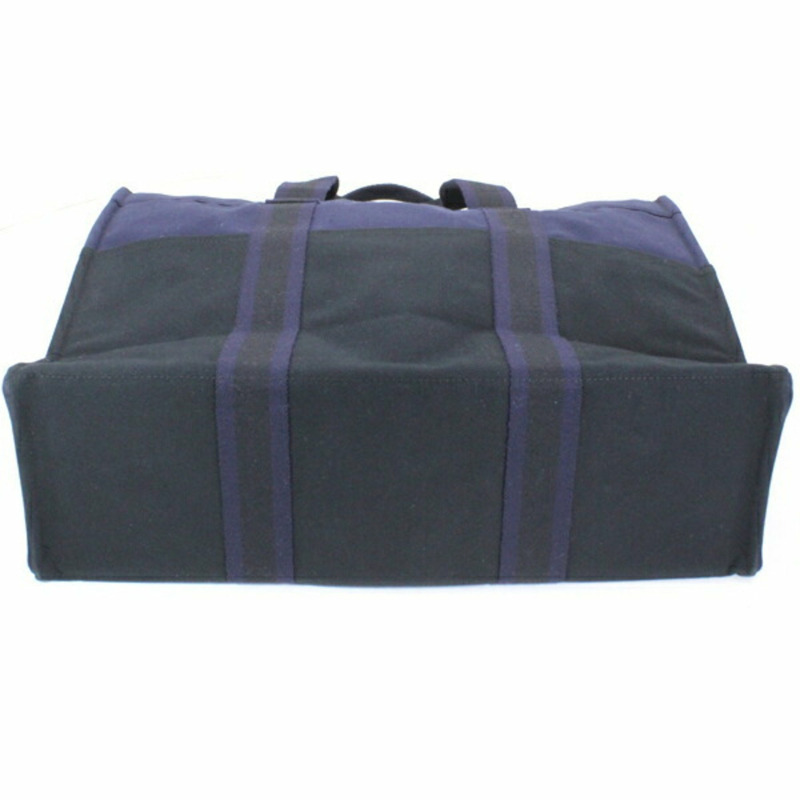 愛馬仕 Foule Tote GM 單肩包，黑色和海軍藍配色，男女通用，HERMES T4861-6