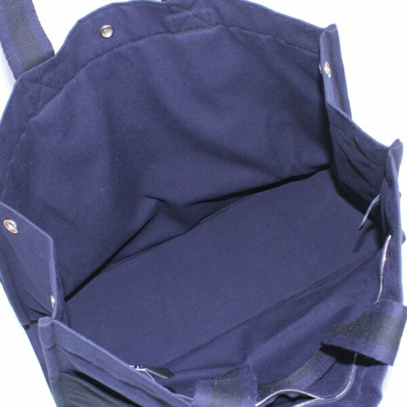 愛馬仕 Foule Tote GM 單肩包，黑色和海軍藍配色，男女通用，HERMES T4861-14