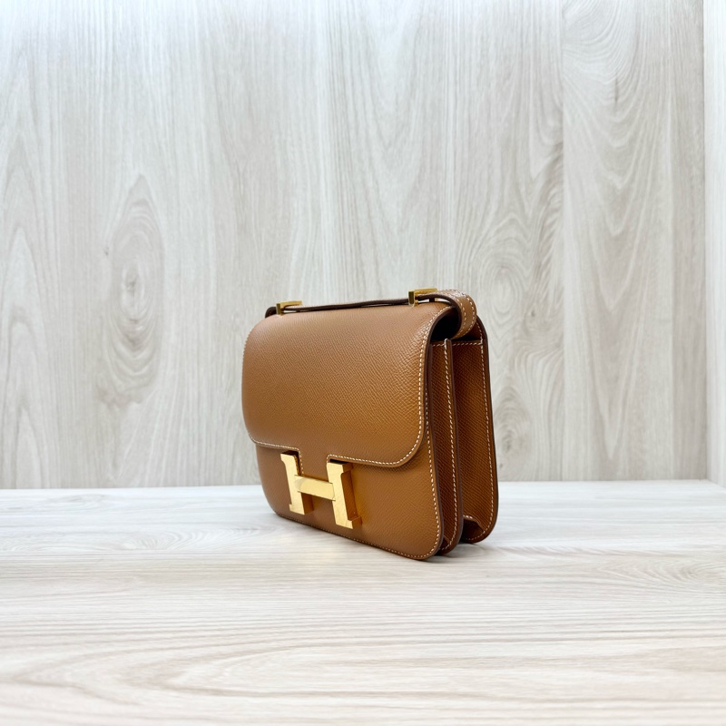 Hermes金棕Epsom皮Constance Mini 18CM-2