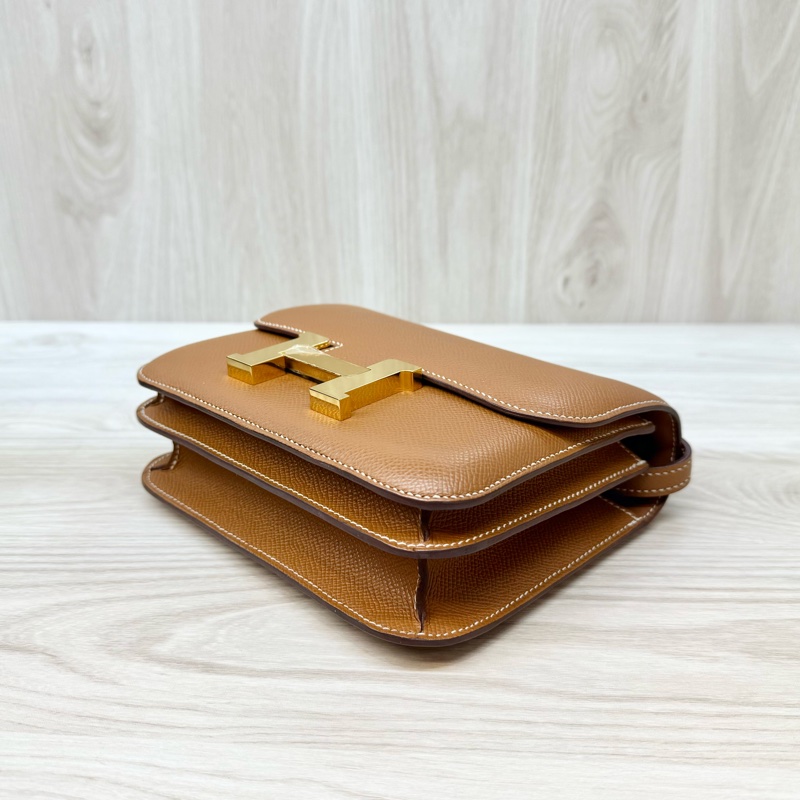 Hermes金棕Epsom皮Constance Mini 18CM-17