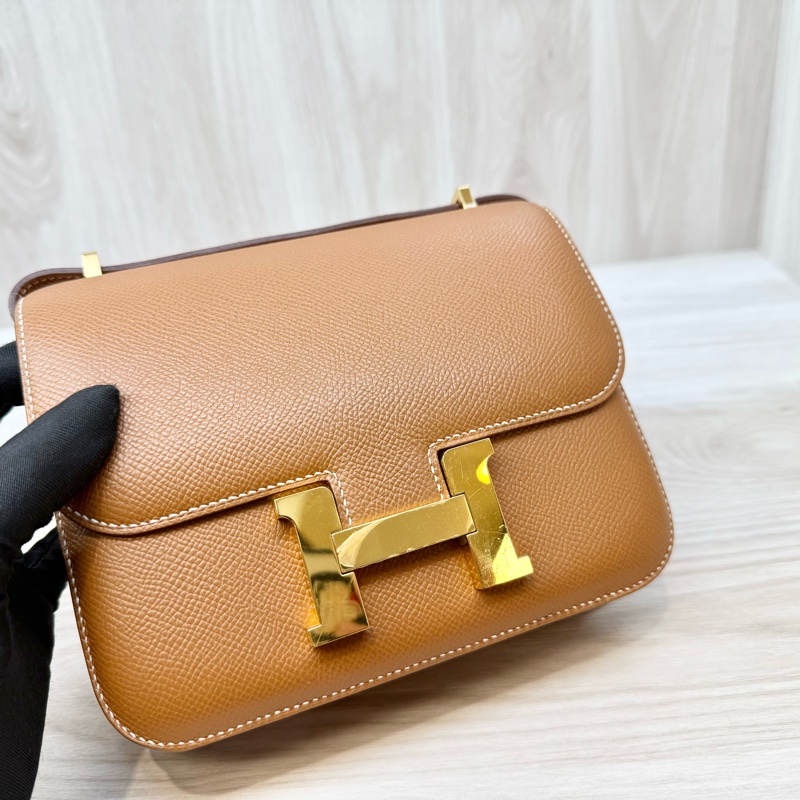 Hermes金棕Epsom皮Constance Mini 18CM-18