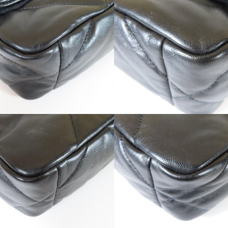 【巴黎站二手名牌專賣店】＊現貨＊CHANEL 香奈兒 真品＊黑色菱格紋皮革19系列金釦26手提斜背包-4