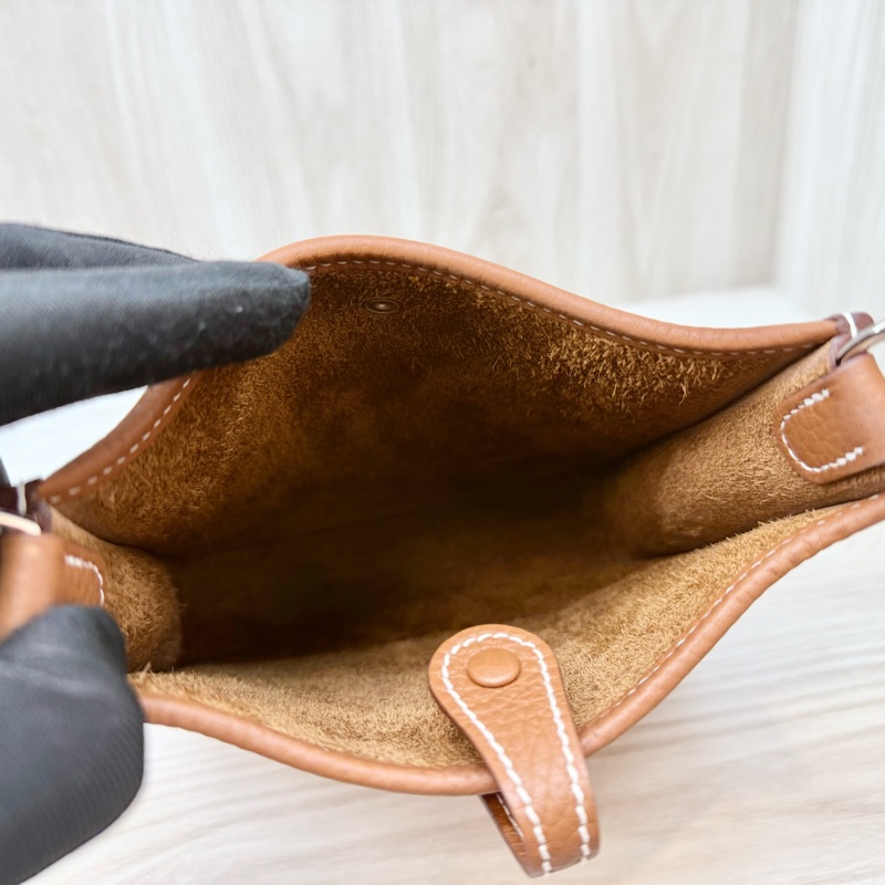 HERMES 37金棕銀扣T/C Mini Evelyne-10