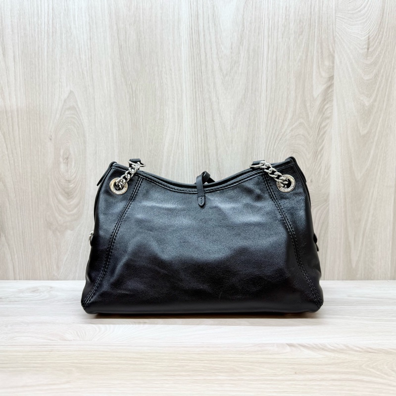 LV黑銀羊皮CarryAll Vibe BB肩側背包M12888-1