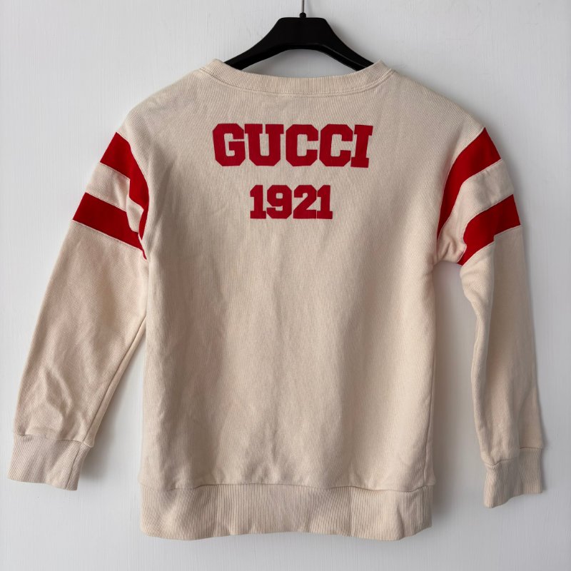 ::GUCCI:: 紅色字母LOGO 長袖棉T 童裝8號-1