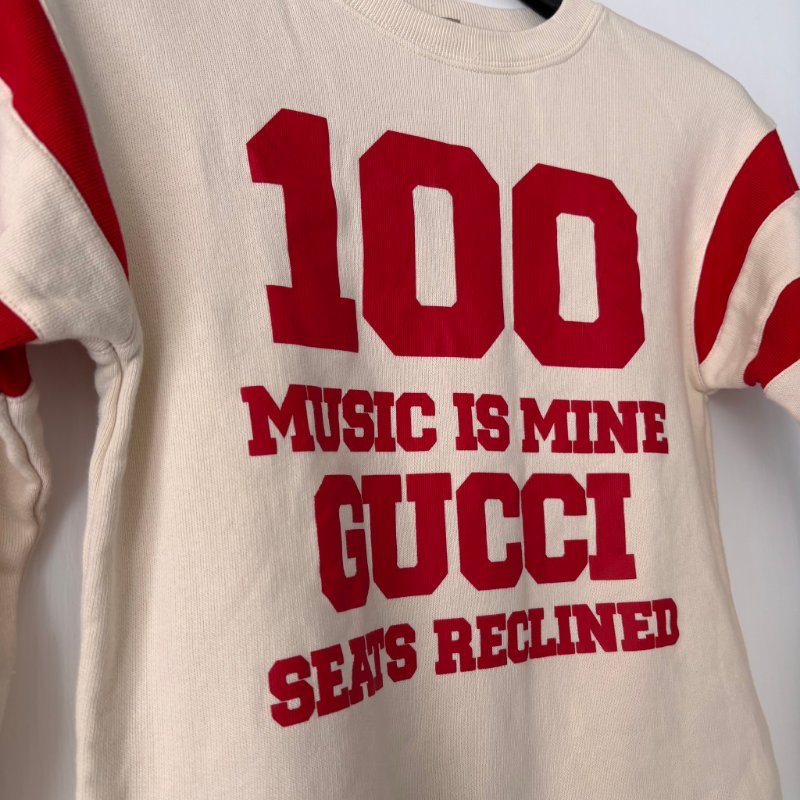 ::GUCCI:: 紅色字母LOGO 長袖棉T 童裝8號-2