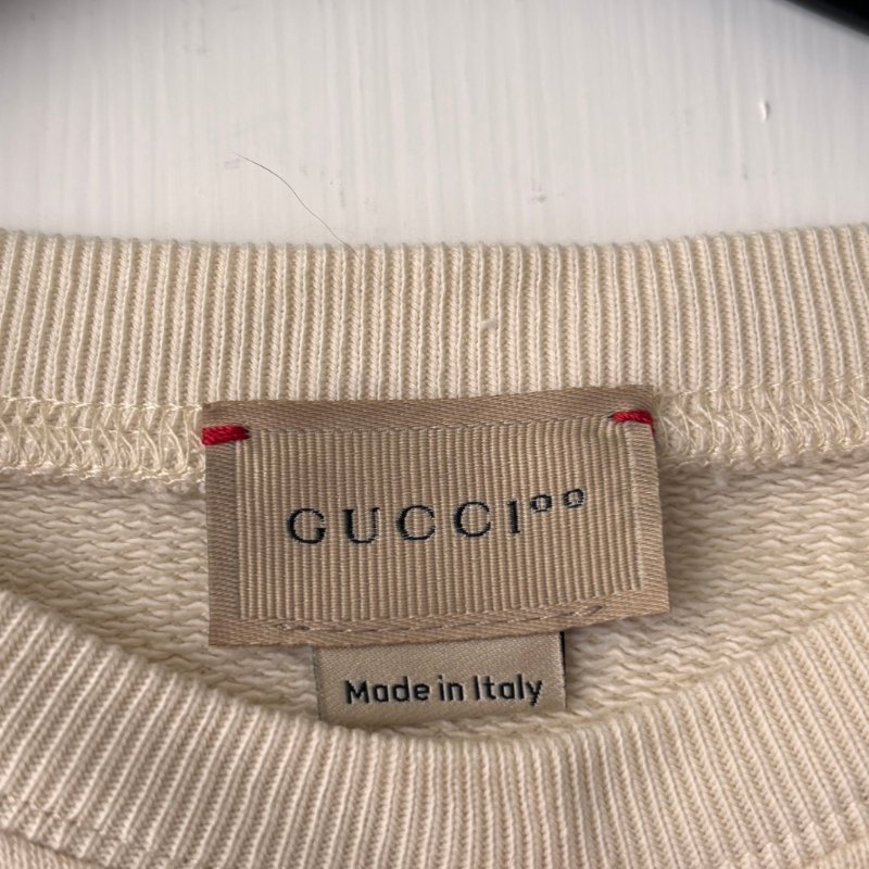 ::GUCCI:: 紅色字母LOGO 長袖棉T 童裝8號-7