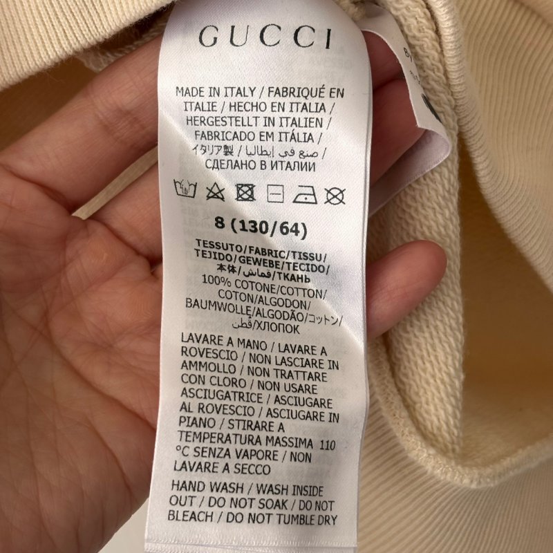 ::GUCCI:: 紅色字母LOGO 長袖棉T 童裝8號-15