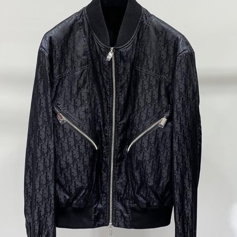 Dior Oblique 緹花飛行夾克男女都可以穿-0