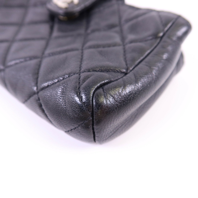 CHANEL 羊皮皮革Card Case銀扣卡片套-11