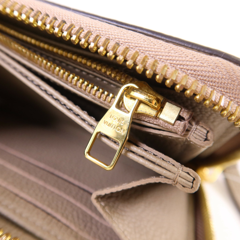 LOUIS VUITTON Monogram Empreinte Long Round Wallet金扣長錢包-7