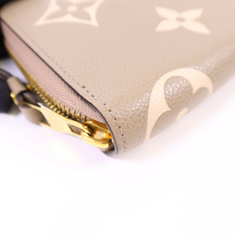LOUIS VUITTON Monogram Empreinte Long Round Wallet金扣長錢包-10