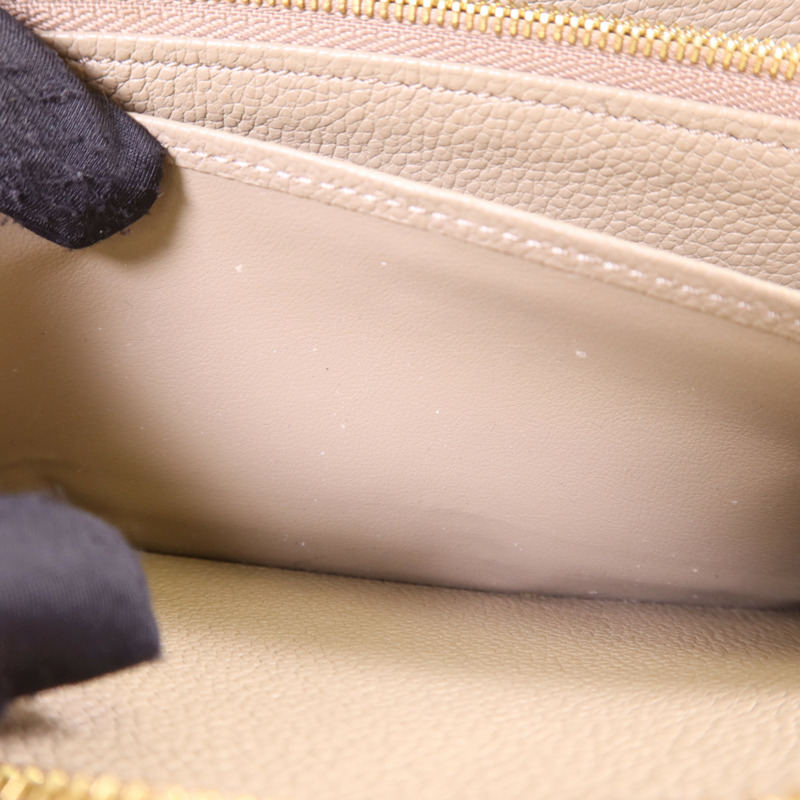 LOUIS VUITTON Monogram Empreinte Long Round Wallet金扣長錢包-13